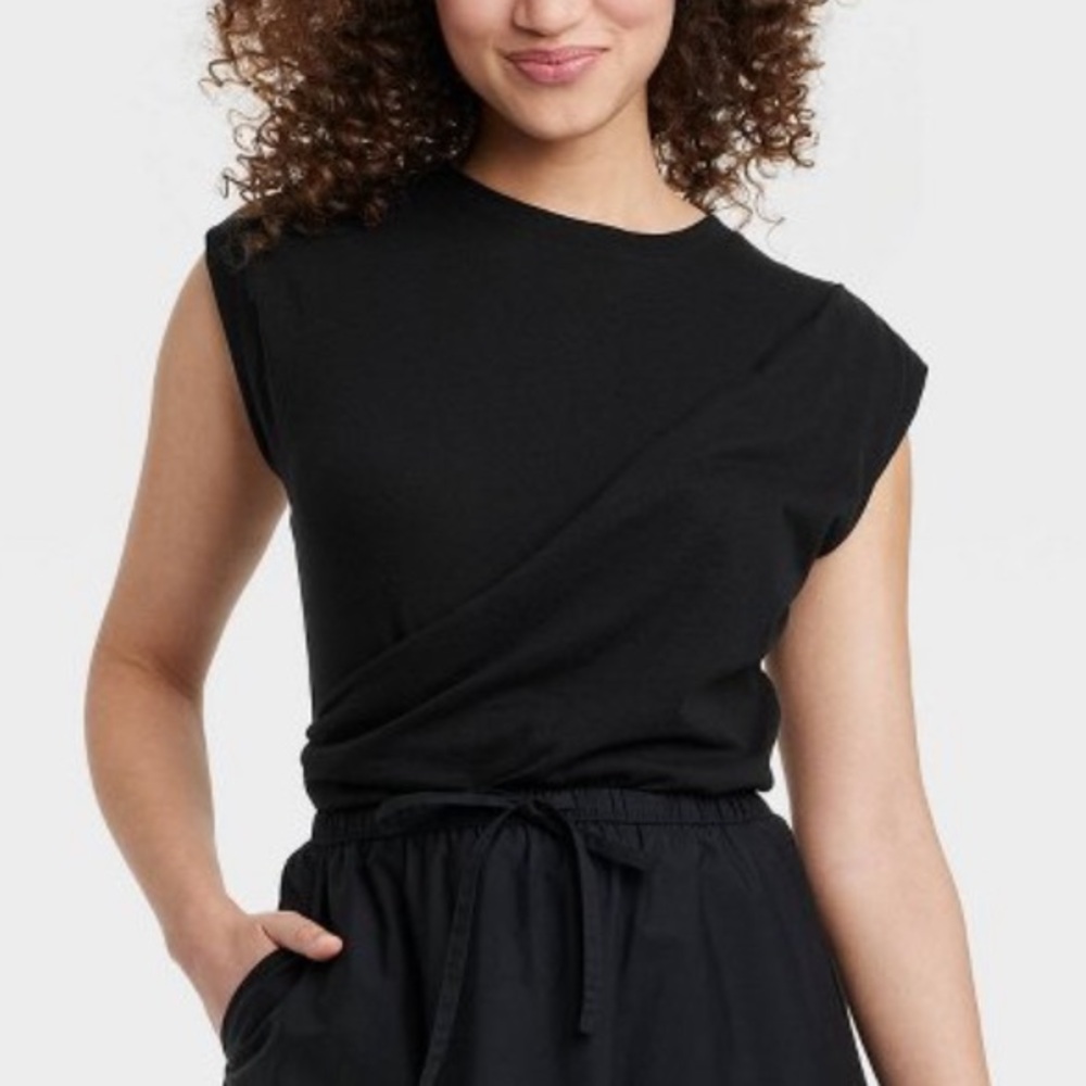 A New Day Drape Wrap Tee Shirt